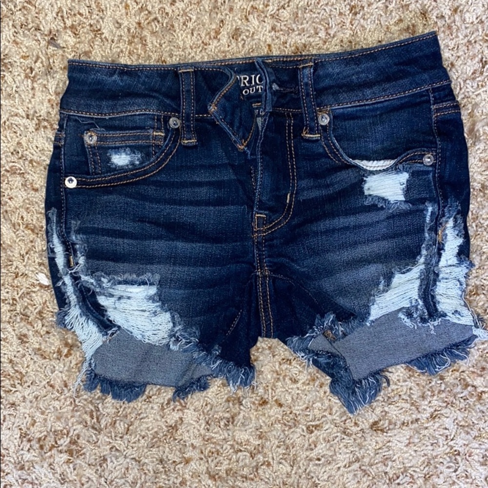 Midi blue jean shorts